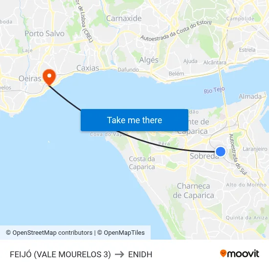 FEIJÓ (VALE MOURELOS 3) to ENIDH map