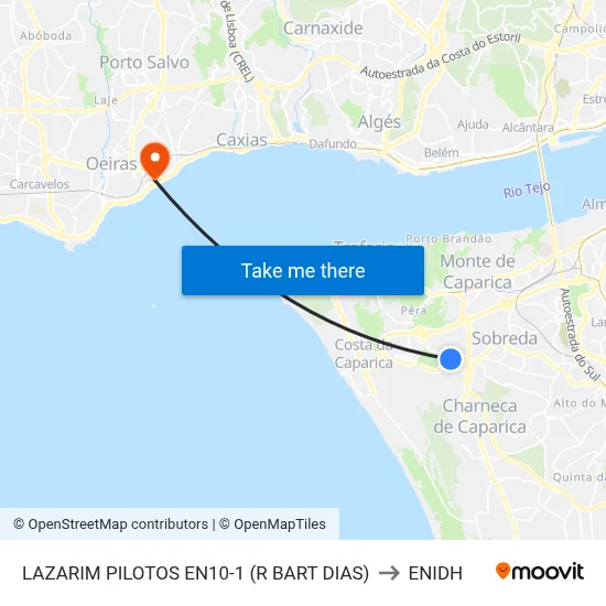 LAZARIM PILOTOS EN10-1 (R BART DIAS) to ENIDH map