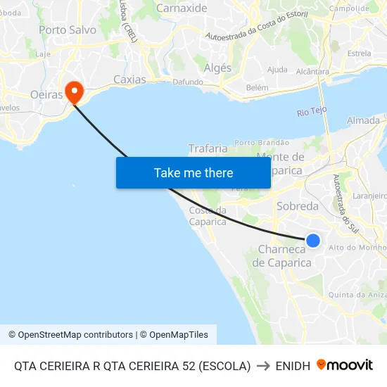 QTA CERIEIRA R QTA CERIEIRA 52 (ESCOLA) to ENIDH map
