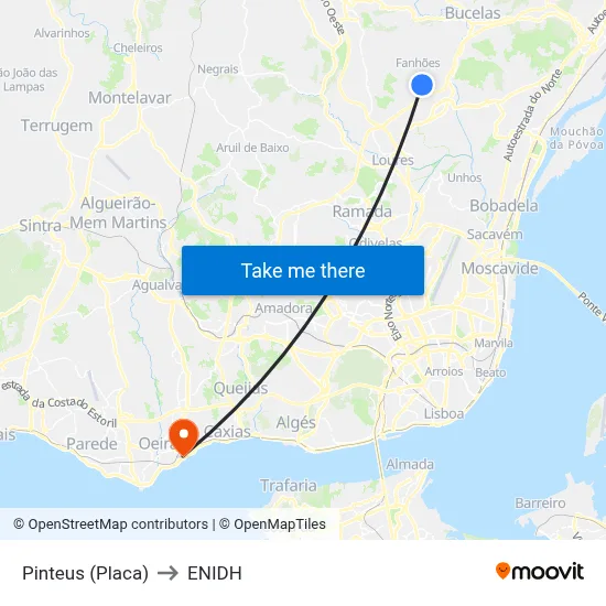 Pinteus (Placa) to ENIDH map