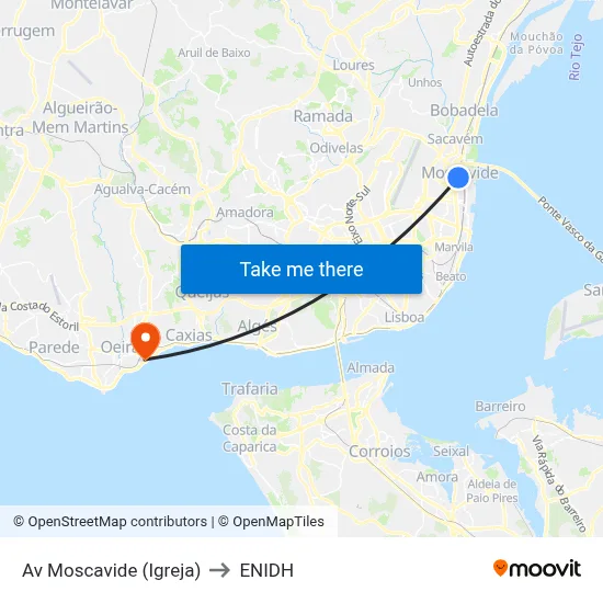 Av Moscavide (Igreja) to ENIDH map