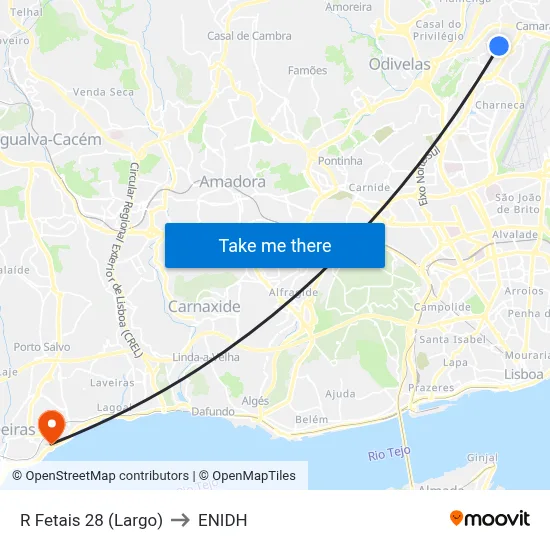 R Fetais 28 (Largo) to ENIDH map