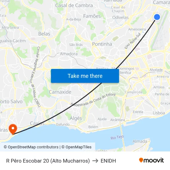 R Pêro Escobar 20 (Alto Mucharros) to ENIDH map