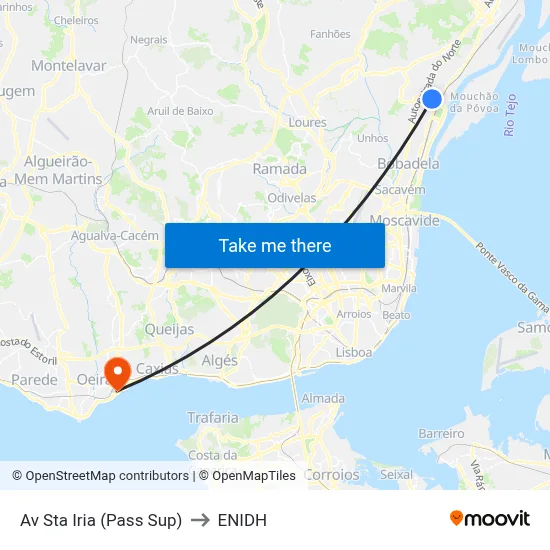 Av Sta Iria (Pass Sup) to ENIDH map