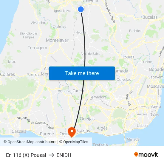 En 116 (X) Pousal to ENIDH map