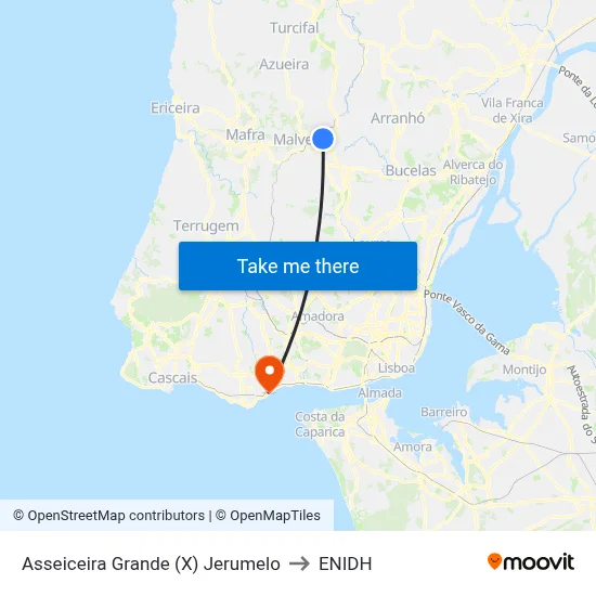 Asseiceira Grande (X) Jerumelo to ENIDH map