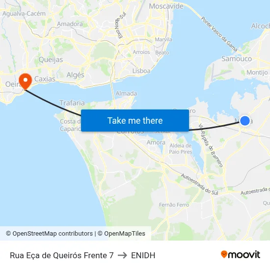Rua Eça de Queirós Frente 7 to ENIDH map
