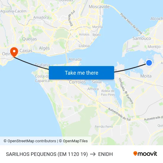 SARILHOS PEQUENOS (EM 1120 19) to ENIDH map