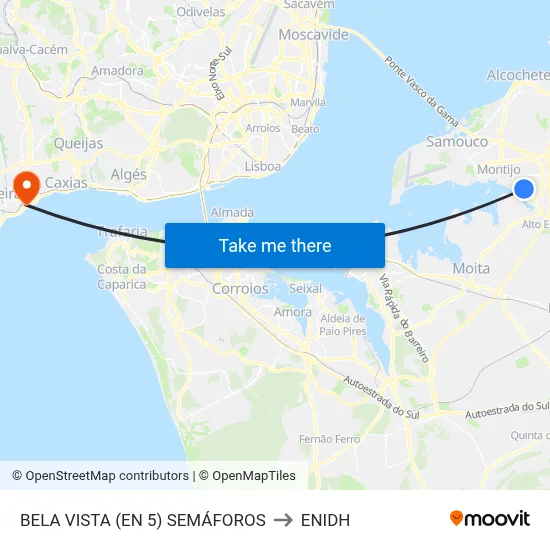 BELA VISTA (EN 5) SEMÁFOROS to ENIDH map