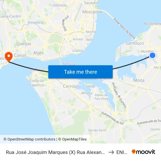 Rua José Joaquim Marques (X) Rua Alexandre Bell to ENIDH map
