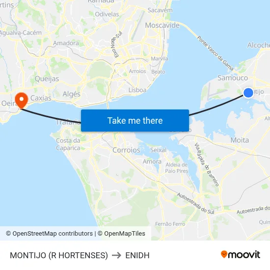 MONTIJO (R HORTENSES) to ENIDH map
