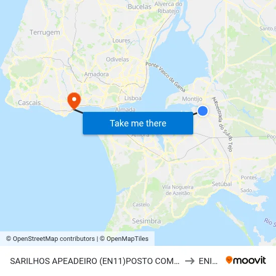 SARILHOS APEADEIRO (EN11)POSTO COMBUST to ENIDH map