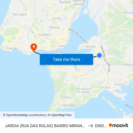 JARDIA (RUA DAS ROLAS) BAIRRO MIRANDA to ENIDH map