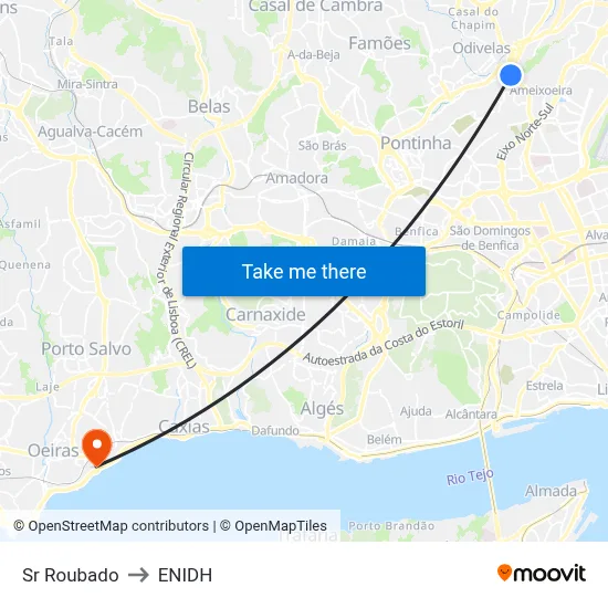 Sr Roubado to ENIDH map