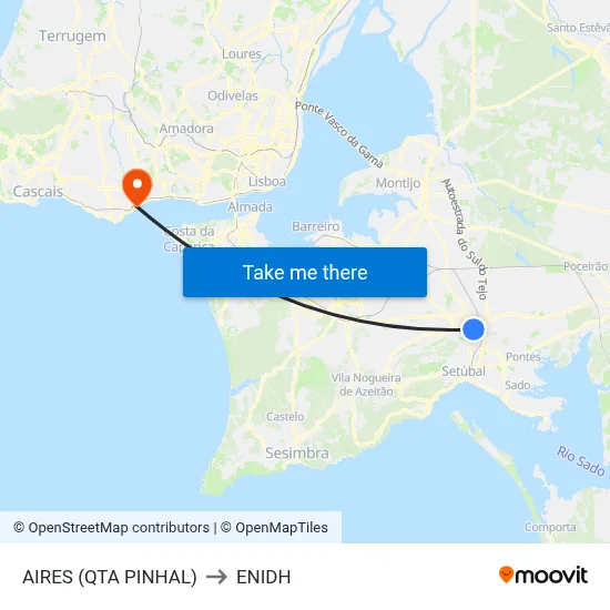 AIRES (QTA PINHAL) to ENIDH map