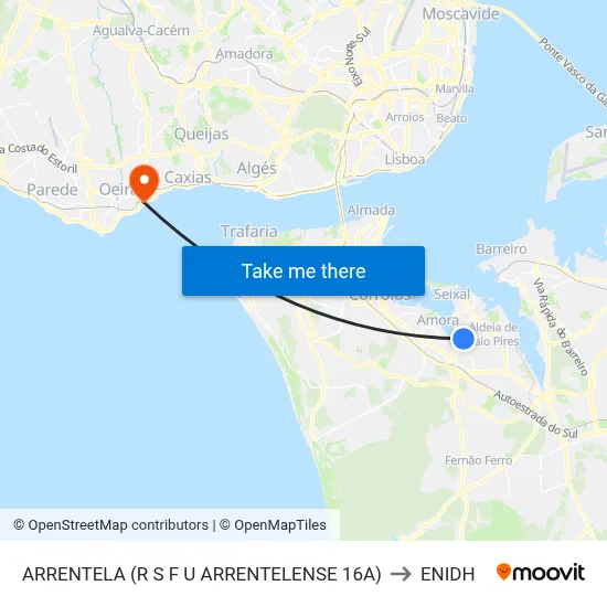 ARRENTELA (R S F U ARRENTELENSE 16A) to ENIDH map