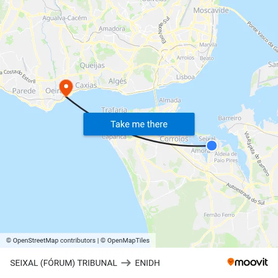 SEIXAL (FÓRUM) TRIBUNAL to ENIDH map