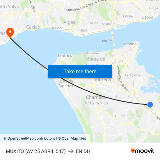 MUXITO (AV 25 ABRIL 547) to ENIDH map