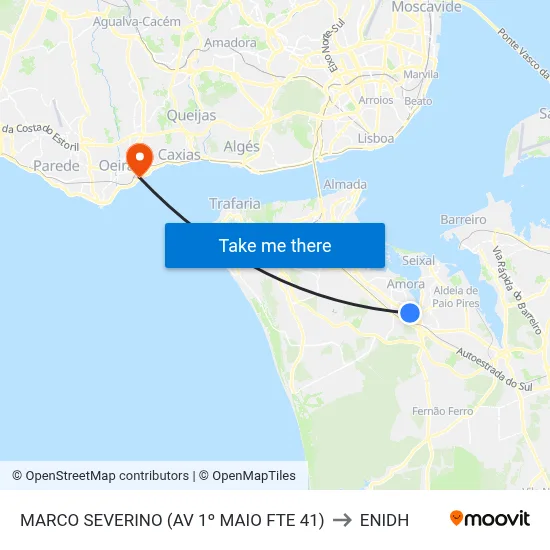 MARCO SEVERINO (AV 1º MAIO FTE 41) to ENIDH map