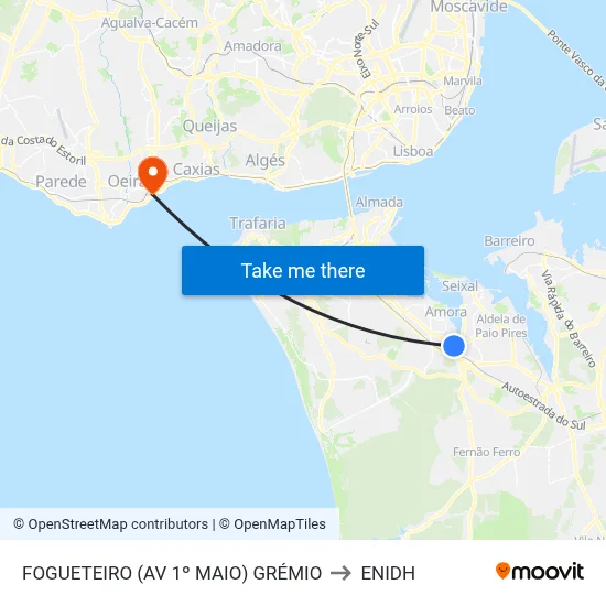 FOGUETEIRO (AV 1º MAIO) GRÉMIO to ENIDH map
