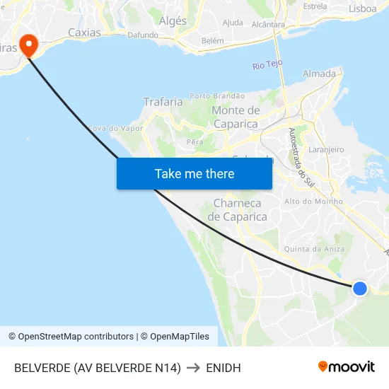 BELVERDE (AV BELVERDE N14) to ENIDH map