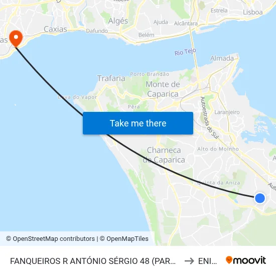 FANQUEIROS R ANTÓNIO SÉRGIO 48 (PARQUE) to ENIDH map