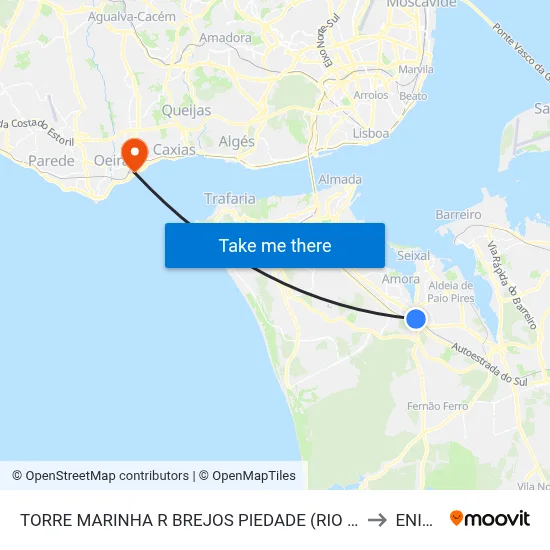 TORRE MARINHA R BREJOS PIEDADE (RIO SUL) to ENIDH map