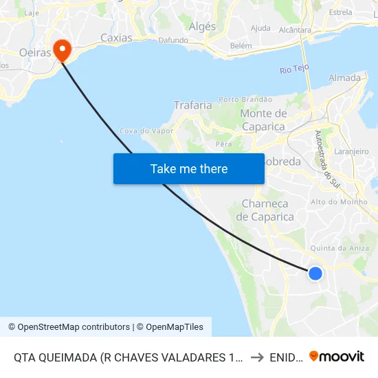 QTA QUEIMADA (R CHAVES VALADARES 10) to ENIDH map