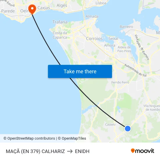 MAÇÃ (EN 379) CALHARIZ to ENIDH map