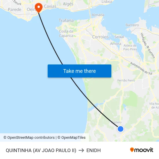 QUINTINHA (AV JOAO PAULO II) to ENIDH map