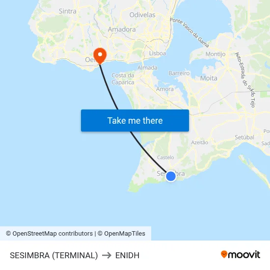 SESIMBRA (TERMINAL) to ENIDH map