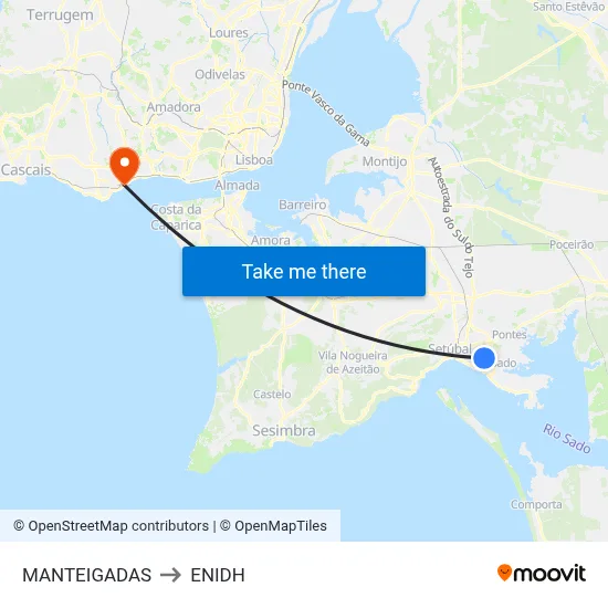 MANTEIGADAS to ENIDH map
