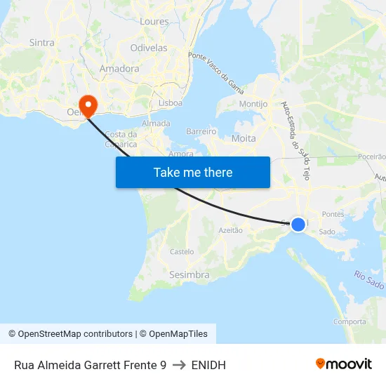 Rua Almeida Garrett Frente 9 to ENIDH map