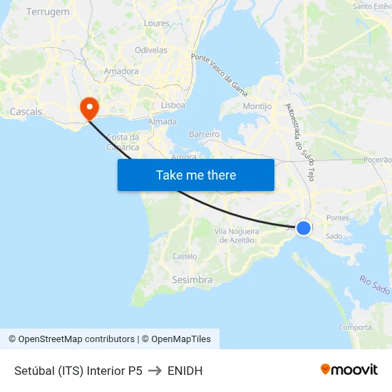 Setúbal (ITS) Interior P5 to ENIDH map