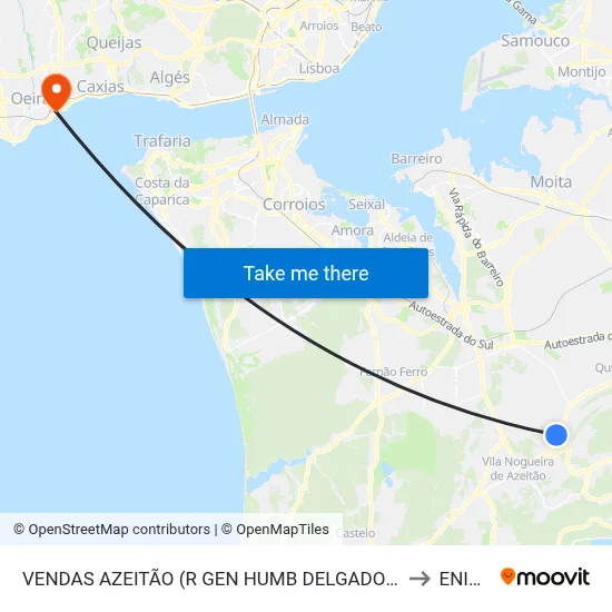 VENDAS AZEITÃO (R GEN HUMB DELGADO 35) to ENIDH map