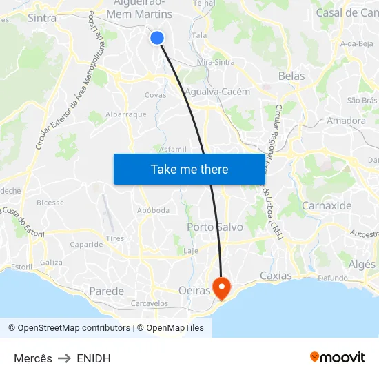 Mercês to ENIDH map
