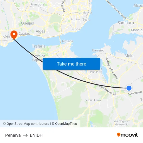 Penalva to ENIDH map