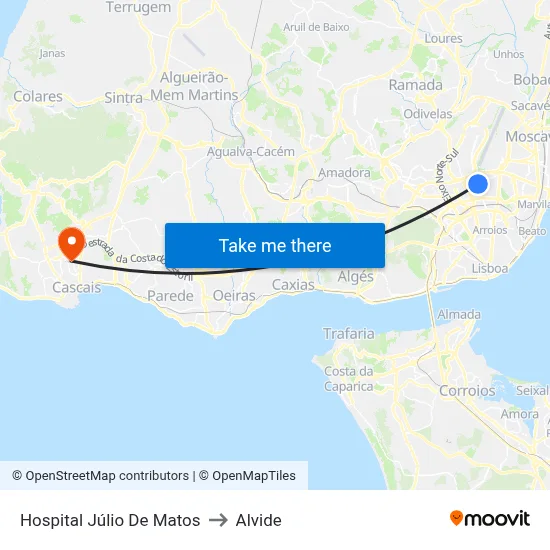 Hospital Júlio De Matos to Alvide map
