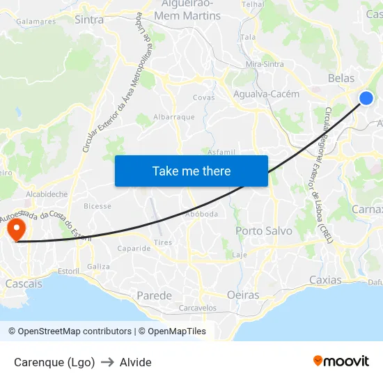 Carenque (Lgo) to Alvide map