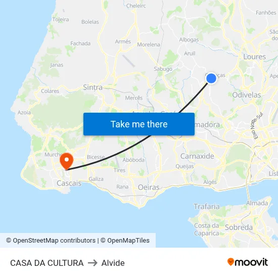 CASA DA CULTURA to Alvide map