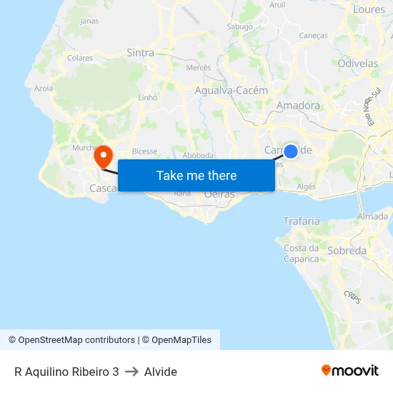 R Aquilino Ribeiro 3 to Alvide map