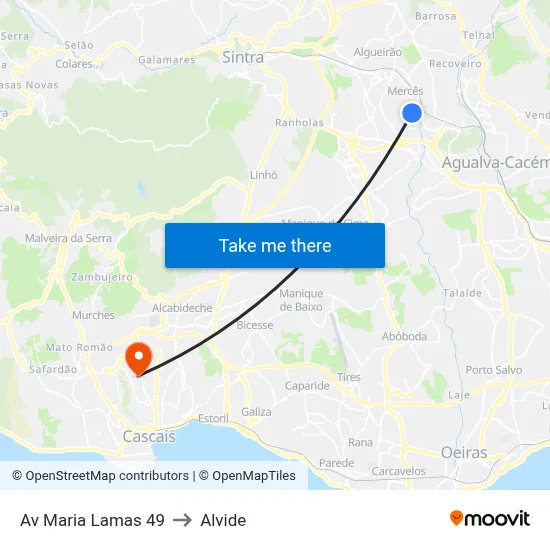 Av Maria Lamas 49 to Alvide map