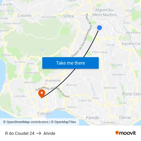 R do Coudel 24 to Alvide map