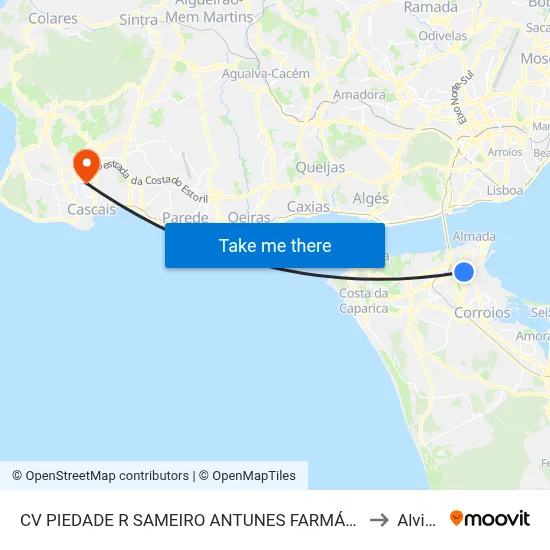 CV PIEDADE R SAMEIRO ANTUNES FARMÁCIA to Alvide map