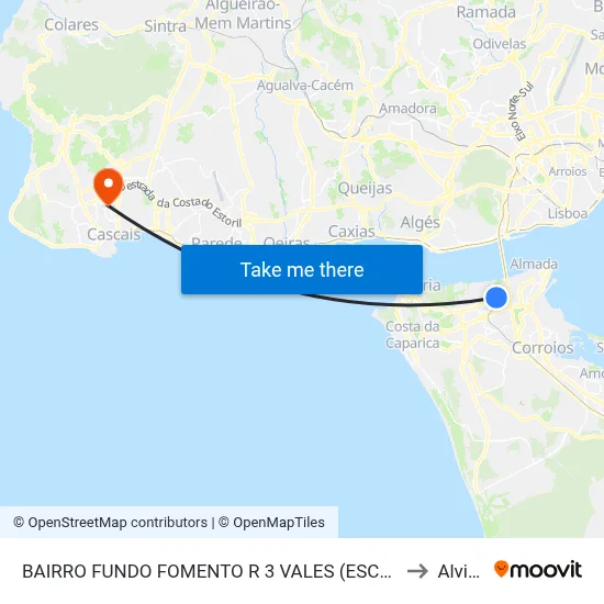 BAIRRO FUNDO FOMENTO R 3 VALES (ESCOLA) to Alvide map