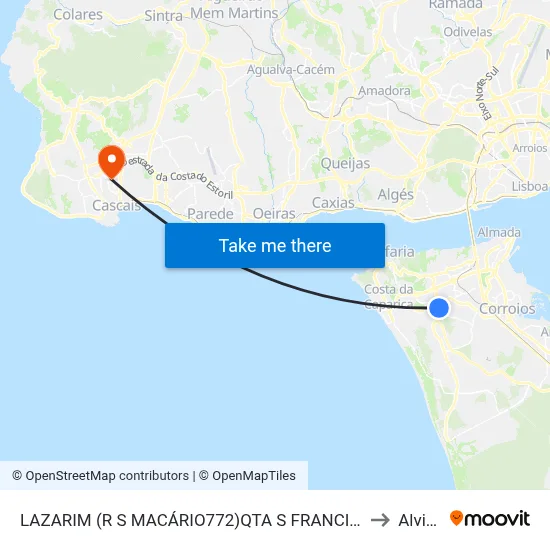 LAZARIM (R S MACÁRIO772)QTA S FRANCISCO to Alvide map