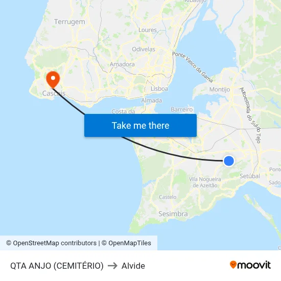 QTA ANJO (CEMITÉRIO) to Alvide map