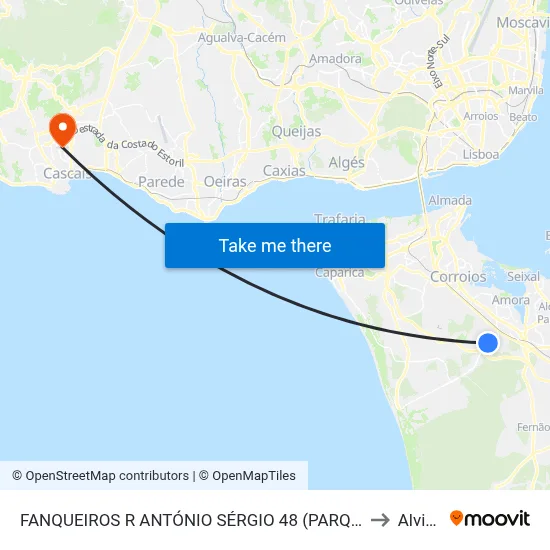 FANQUEIROS R ANTÓNIO SÉRGIO 48 (PARQUE) to Alvide map