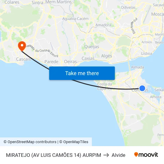 MIRATEJO (AV LUIS CAMÕES 14) AURPIM to Alvide map