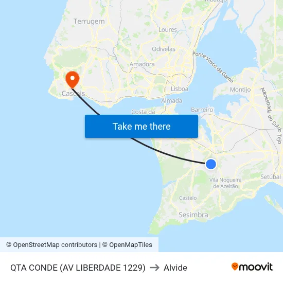 QTA CONDE (AV LIBERDADE 1229) to Alvide map